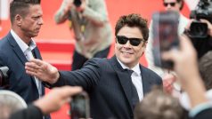 Herec Benicio del Toro červeném koberci hotelu Thermal