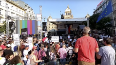 Demonstrace na Václavském náměstí