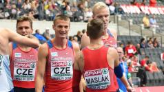 Štafeta mužů postoupila na atletickém mistrovství Evropy v Berlíně do finále běhu na 4x400 metrů v českém rekordu 3:02,52.