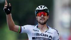 Slovenský cyklista Peter Sagan poté, co vyhrál etapu