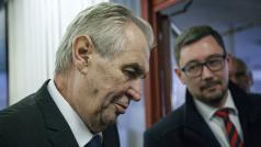 Miloš Zeman a mluvčí Jiří Ovčáček