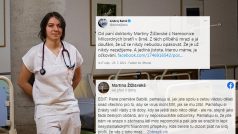 Příspěvek, který sdílel premiér Andrej Babiš (ANO) a reakce doktorky Martiny Žižlavské.