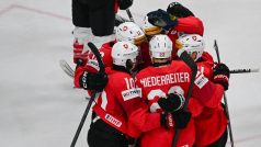 Radost hokejistů Švýcarska