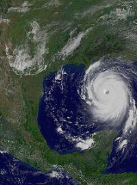 Satelitní snímek hurikánu Katrina