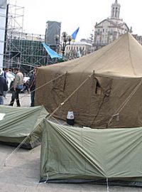 Demonstrace v ukrajinském Kyjevě