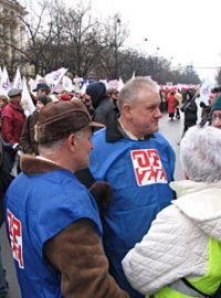 Protest polských učitelů ve Varšavě