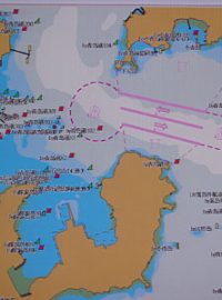 Námořní mapa zachycující všechny lodě