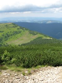 Pohled z Babí hory, nejvyšší hory Polska mimo Tater (Beskydy)