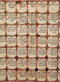 Židovský kalendář z 19. století