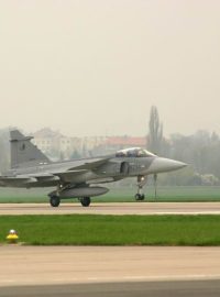 JAS 39 - Gripen na letišti v Čáslavi