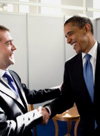 Dmitrij Medveděv a Barack Obama