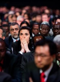 Posluchači klimatické konference v Kodani