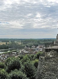 Pohled z hradu v Saint Aignan