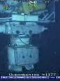 Bezpečnostní ventil na záběru podmořské kamery