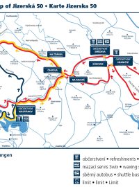 Jizerská 50 - mapa 44. ročníku (rok 2011)