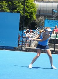 Petra Kvitová v zápase s Čakvetadzeovou