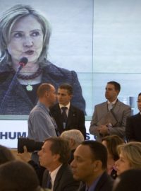 Hillary Clintonová  na zasedání Rady OSN pro lidská práva