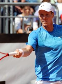 Tomáš Berdych v zápase proti Monakovi