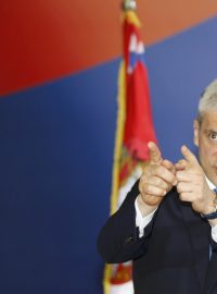 Srbský prezident Boris Tadič oznamuje zatčení válečného zločince Ratka Mladiče