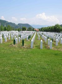 Památník ve východobosenské Srebrenici