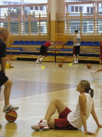 Trénink českých basketbalistek na ME v Polsku