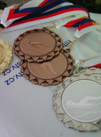 Medaile z letošního MČR s plavání