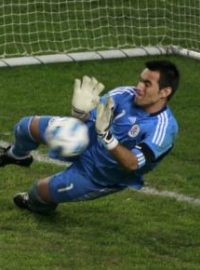 Paraguayský gólman Justo Villar vychytal čtyři brazilské střelce