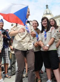 Odjezd 150 skautů a skautek na celosvětové jamboree ve Švédsku