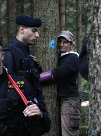 Šumava. Blokáda ekologů a zásah policie