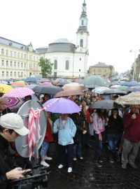 Nový Bor - protestní shromáždění 15.8.2011