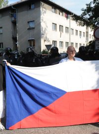 Protiromská demonstrace ve Varnsdorfu