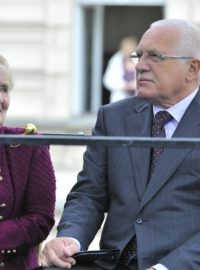 Prezident Václav Klaus a bývalá americká exministryně zahraničí Madeleine Albrightová