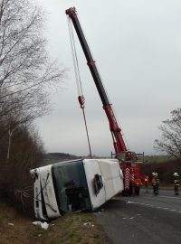 Nehoda autobusu u Kutrovic na Slánsku