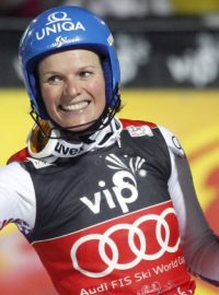 Rakušanka Marlies Schildová slaví triumf ve slalomu v Záhřebu