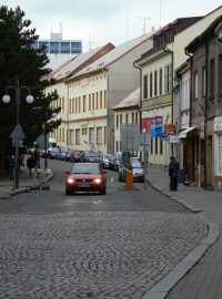 Vjezd na závoru do centra Rakovníka