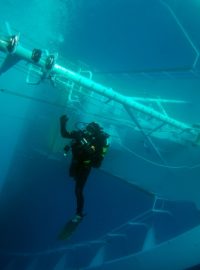 Záchranné práce na lodi Concordia