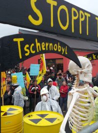 Demonstrace proti dostavbě Temelína v Bavorsku