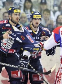 HC Mountfield České Budějovíce a Bílí Tygři Liberec stojí proti sobě