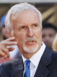 Kanadský režisér James Cameron na světové premiéře filmu Titanic 3D v Londýně