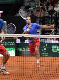 Čeští tenisté Tomáš Berdych a Radek Štěpánek ve čtvrtfinále Davis Cupu