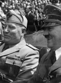 Benito Mussolini a Adolf Hitler v Mnichově, červen 1940