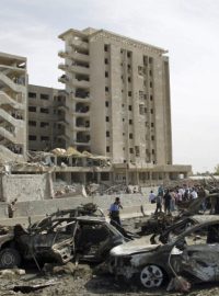Následky exploze v Damašku