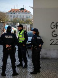 Portugalská policie během generální stávky