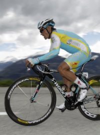 Astana team rider Roman Kreuziger  of the Czech Republic cycles during the fifth stage of the Tour de Romandie cycling race in Crans-Montana April 29, 2012