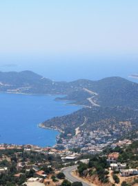 Pohled na pobřeží Egejského moře
