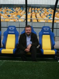 Miroslav Karas na stadioně v Kyjevě