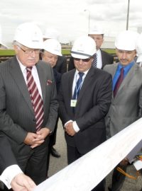 Prezident Václav Klaus navštívil jadernou elektrárnu Temelín