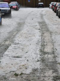 Silné bouřky v Čeckých Budějovicích provázelo i krupobití