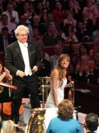 Dirigent Jiří Bělohlávek na závěrečném koncertu festivalu BBC Proms