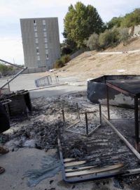 Pozůstatky romského tábora u Marseille